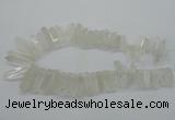 CTD937 Top drilled 6*20mm - 8*35mm sticks white crystal beads