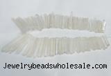 CTD939 Top drilled 5*25mm - 6*60mm sticks white crystal beads