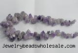 CTD952 Top drilled 8*12mm - 18*25mm faceted nuggets plated amethyst beads