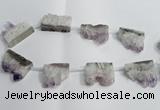 CTD955 Top drilled 25*35mm - 30*40mm freeform druzy amethyst beads