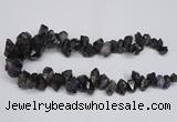 CTD956 Top drilled 8*10mm - 18*25mm faceted nuggets plated amethyst beads