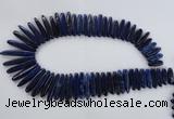 CTD982 Top drilled 6*20mm - 8*45mm sticks lapis lazuli gemstone beads