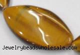 CTE03 20*40mm marquise shape yellow tiger eye beads wholesale