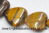 CTE06 15.5 inches 14mm heart yellow tiger eye beads wholesale