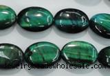 CTE1043 15.5 inches 13*18mm oval dyed green tiger eye beads