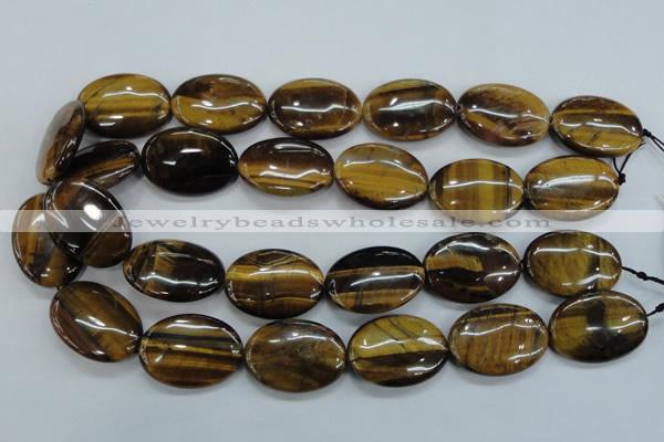 CTE105 15.5 inches 22*30mm oval yellow tiger eye beads wholesale