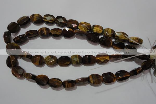 CTE1110 15.5 inches 13*17mm faceted freeform yellow tiger eye beads