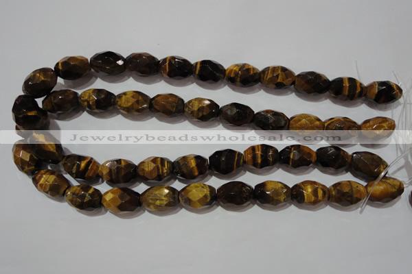 CTE1114 15.5 inches 13*18mm faceted rice yellow tiger eye beads