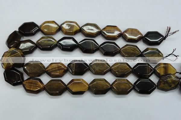 CTE112 15.5 inches 18*25mm octagonal yellow tiger eye beads wholesale