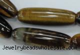 CTE115 15.5 inches 12*40mm cylinder yellow tiger eye beads wholesale