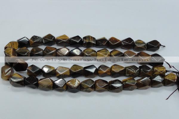 CTE118 15.5 inches 12*18mm faceted cuboid yellow tiger eye beads