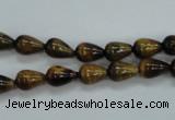 CTE120 15.5 inches 6*8mm teardrop yellow tiger eye beads wholesale