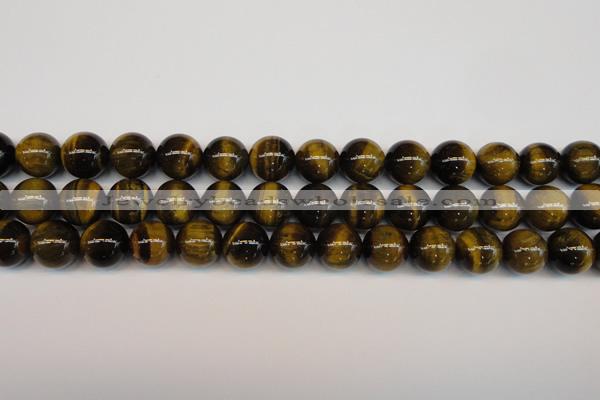 CTE1212 15.5 inches 10mm round AB grade yellow tiger eye beads