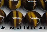 CTE1246 15.5 inches 14mm round AA grade yellow tiger eye beads