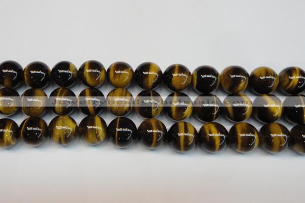 CTE1246 15.5 inches 14mm round AA grade yellow tiger eye beads