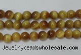 CTE127 15.5 inches 6mm round yellow tiger eye gemstone beads