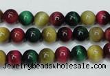 CTE133 15.5 inches 8mm round dyed tiger eye gemstone beads