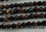 CTE1470 15.5 inches 4mm faceted round mixed tiger eye beads