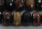 CTE1486 15.5 inches 12*18mm faceted rondelle mixed tiger eye beads