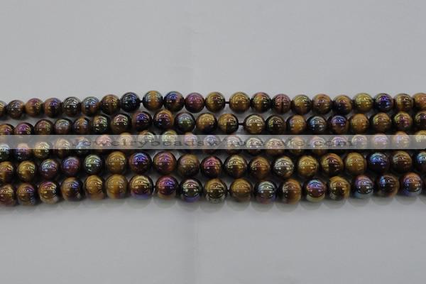 CTE1502 15.5 inches 8mm round AB-color yellow tiger eye beads