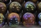 CTE1505 15.5 inches 14mm round AB-color yellow tiger eye beads