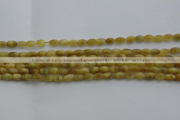 CTE1514 15.5 inches 5*8mm rice golden tiger eye beads wholesale