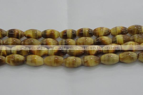 CTE1518 15.5 inches 12*16mm rice golden tiger eye beads wholesale