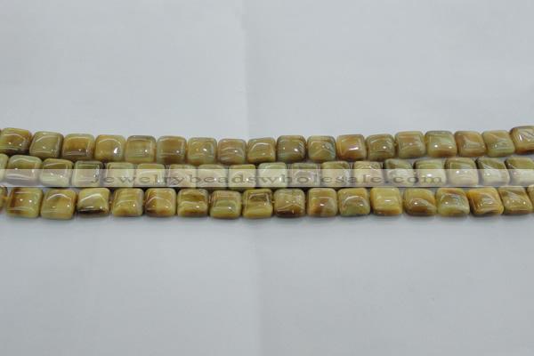 CTE1525 15.5 inches 8*8mm square golden tiger eye beads wholesale