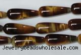 CTE153 15.5 inches 8*22mm teardrop yellow tiger eye gemstone beads