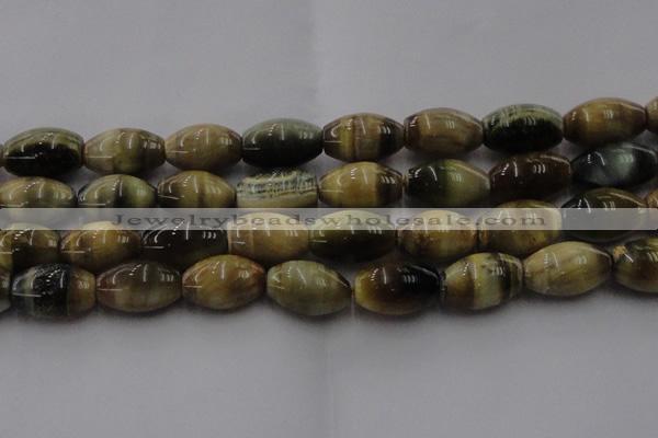 CTE1557 15.5 inches 15*20mm rice golden & blue tiger eye beads wholesale