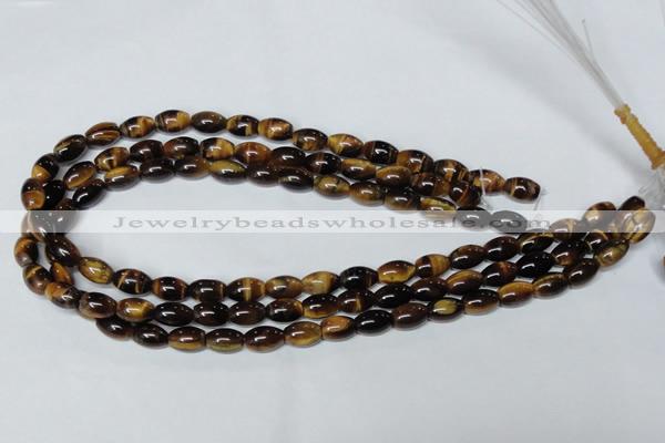 CTE158 15.5 inches 8*12mm rice yellow tiger eye gemstone beads