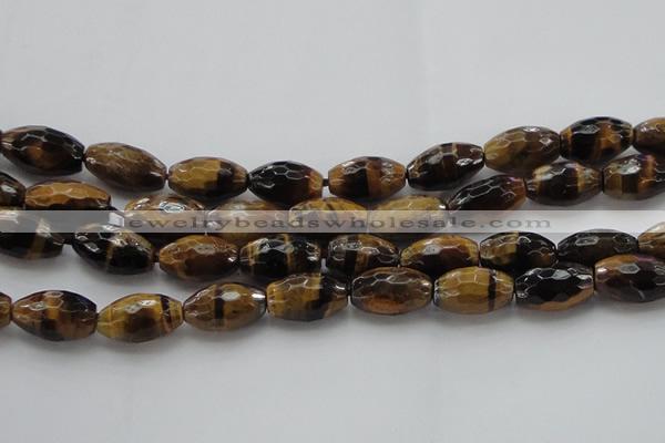 CTE1583 15.5 inches 13*18mm faceted rice yellow tiger eye beads