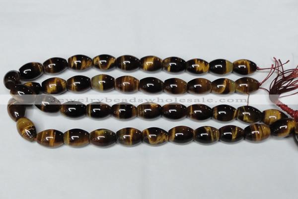 CTE162 15.5 inches 10*30mm rice yellow tiger eye gemstone beads