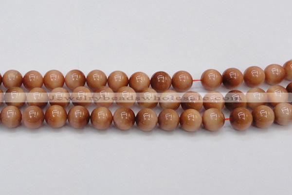 CTE1654 15.5 inches 12mm round sun orange tiger eye beads