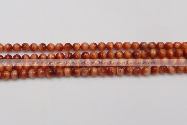 CTE1660 15.5 inches 4mm round sun orange tiger eye beads