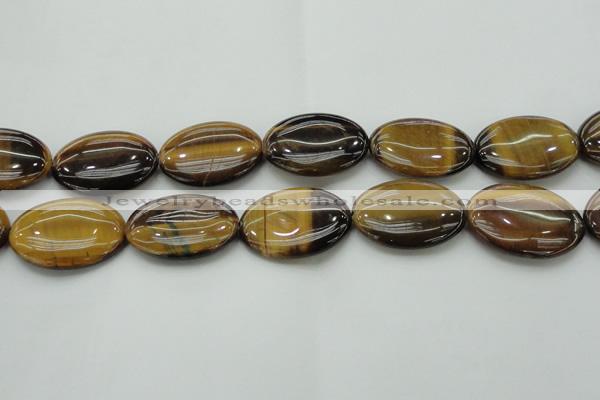 CTE1720 15.5 inches 25*35mm oval yellow tiger eye beads wholesale