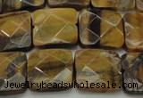 CTE1734 15.5 inches 15*15mm faceted square yellow tiger eye beads