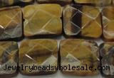 CTE1735 15.5 inches 18*18mm faceted square yellow tiger eye beads