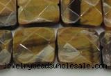 CTE1736 15.5 inches 20*20mm faceted square yellow tiger eye beads