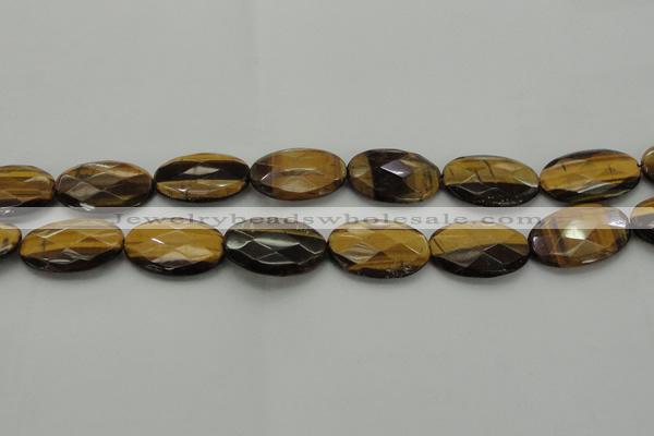 CTE1740 15.5 inches 18*25mm faceted oval yellow tiger eye beads