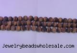 CTE1770 15.5 inches 4mm round matte yellow tiger eye beads