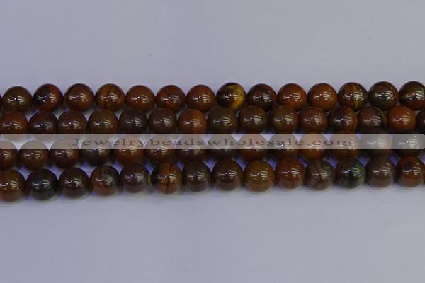 CTE1785 15.5 inches 14mm round yellow iron tiger beads wholesale