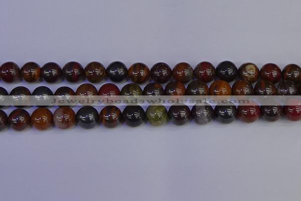 CTE1794 15.5 inches 12mm round red iron tiger beads wholesale