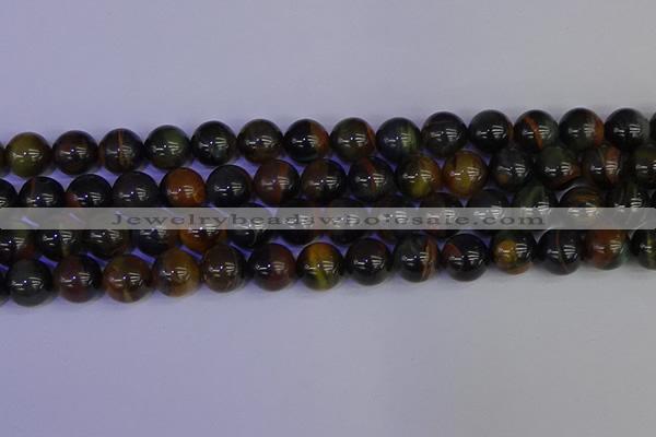 CTE1805 15.5 inches 14mm round blue iron tiger beads wholesale