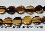 CTE181 15.5 inches 14*14mm heart yellow tiger eye gemstone beads