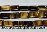 CTE188 15.5 inches 10*14mm rectangle yellow tiger eye gemstone beads