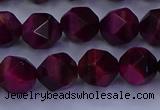 CTE1907 15.5 inches 8mm faceted nuggets red tiger eye beads