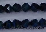 CTE1911 15.5 inches 6mm faceted nuggets blue tiger eye beads