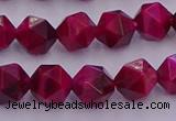 CTE1942 15.5 inches 8mm faceted nuggets red tiger eye beads