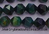 CTE1947 15.5 inches 8mm faceted nuggets green tiger eye beads